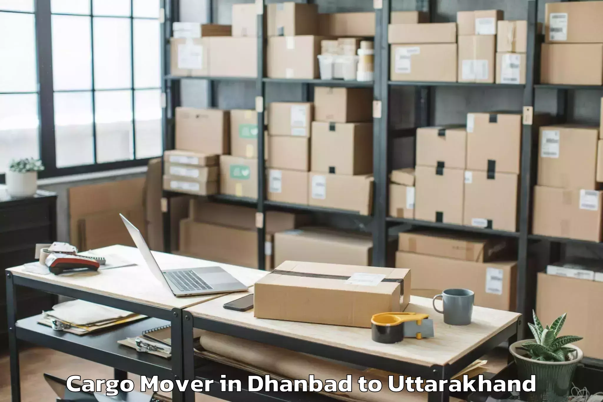 Book Dhanbad to Mussoorie Cargo Mover Online